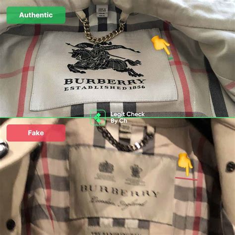 burberry coat real vs fake|do all burberry buttons say.